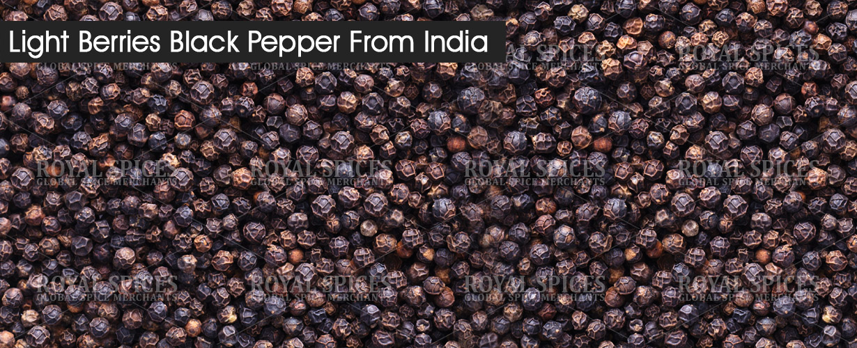 Light Berries Black Pepper From India