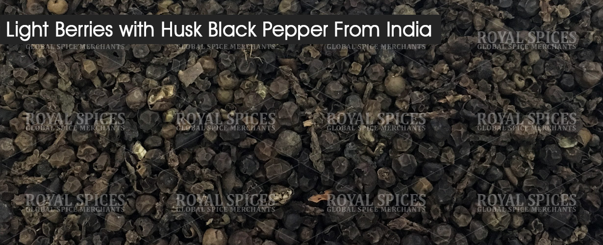 Light Berries With Husk Black Pepper From India